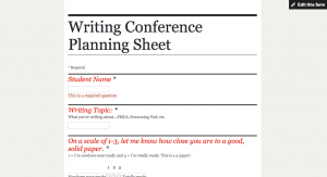 Conference Planning Sheet
